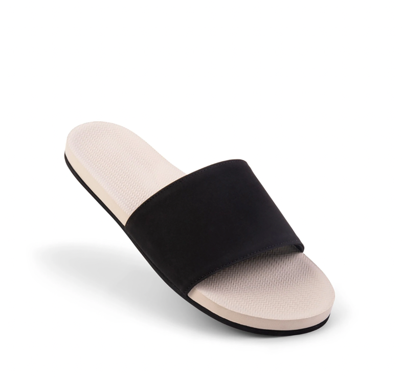 Men's ESSNTLS Slides – Sea Salt - Black Sandals