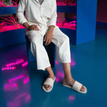 Men窶冱 Slide Recycled Pable Straps - Natural/Sea Salt - Indosole