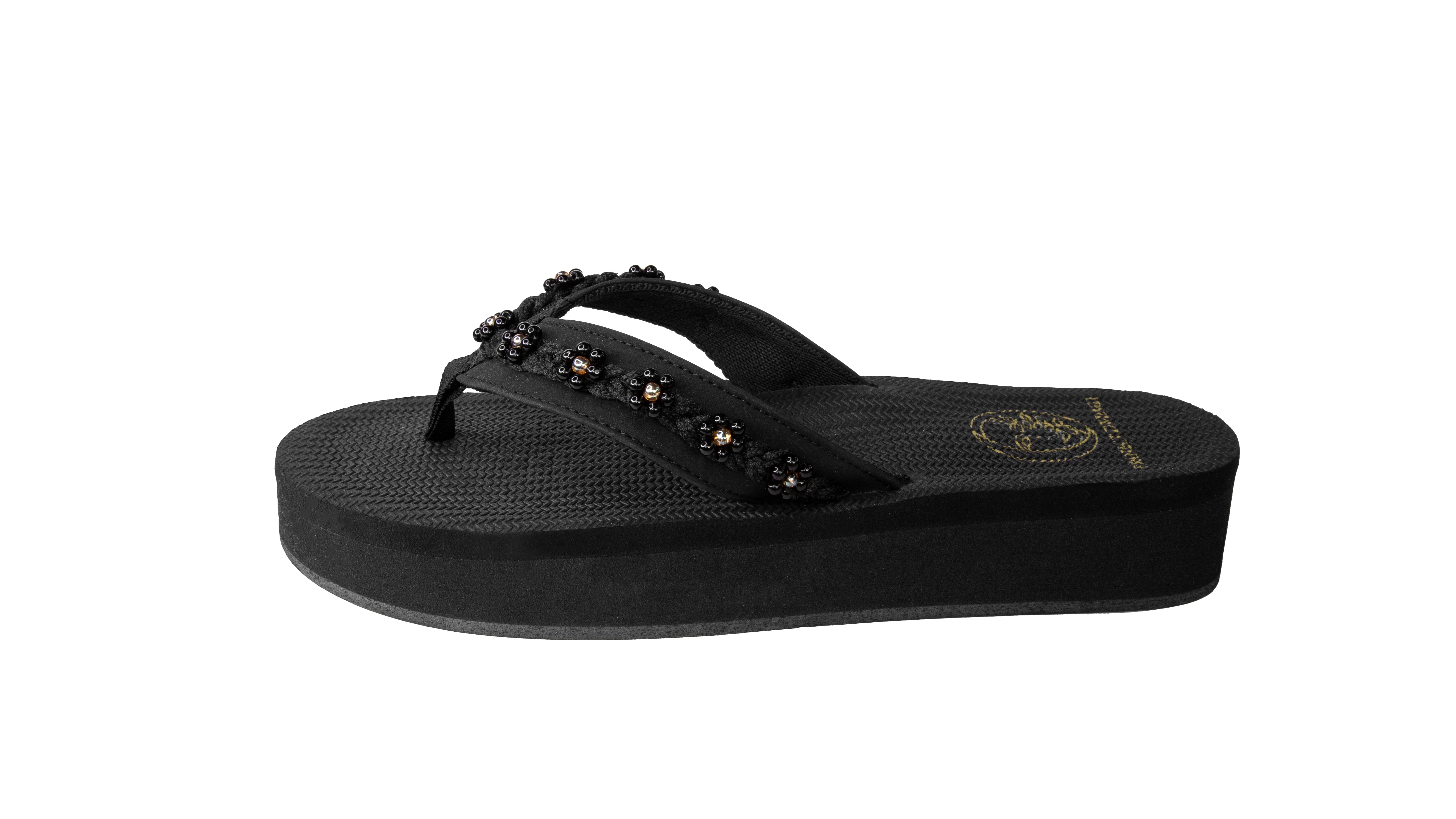 ZINDAGI - Flip Flop - Black - Flowers