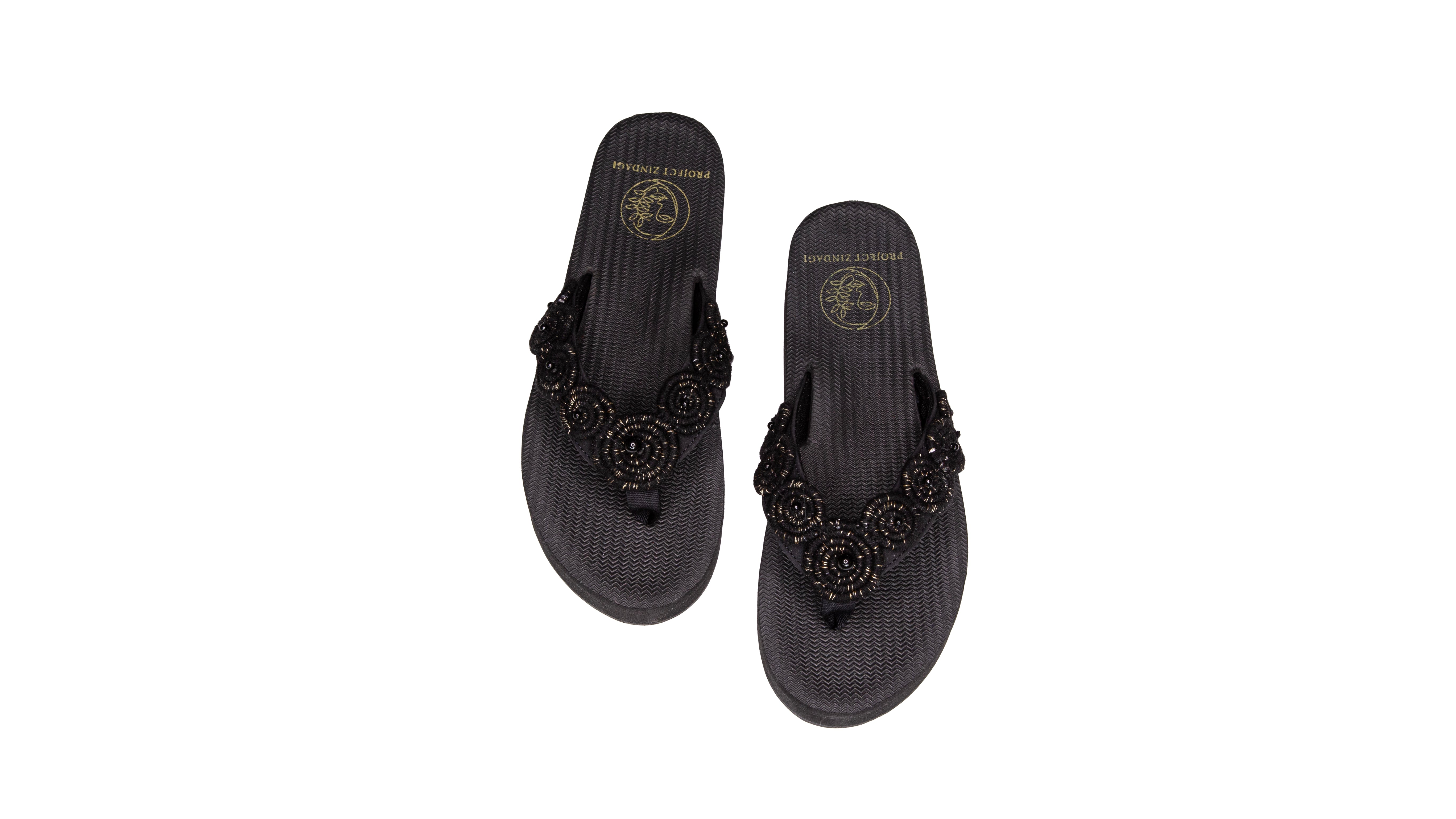 ZINDAGI - Flip Flop - Black - Spirals