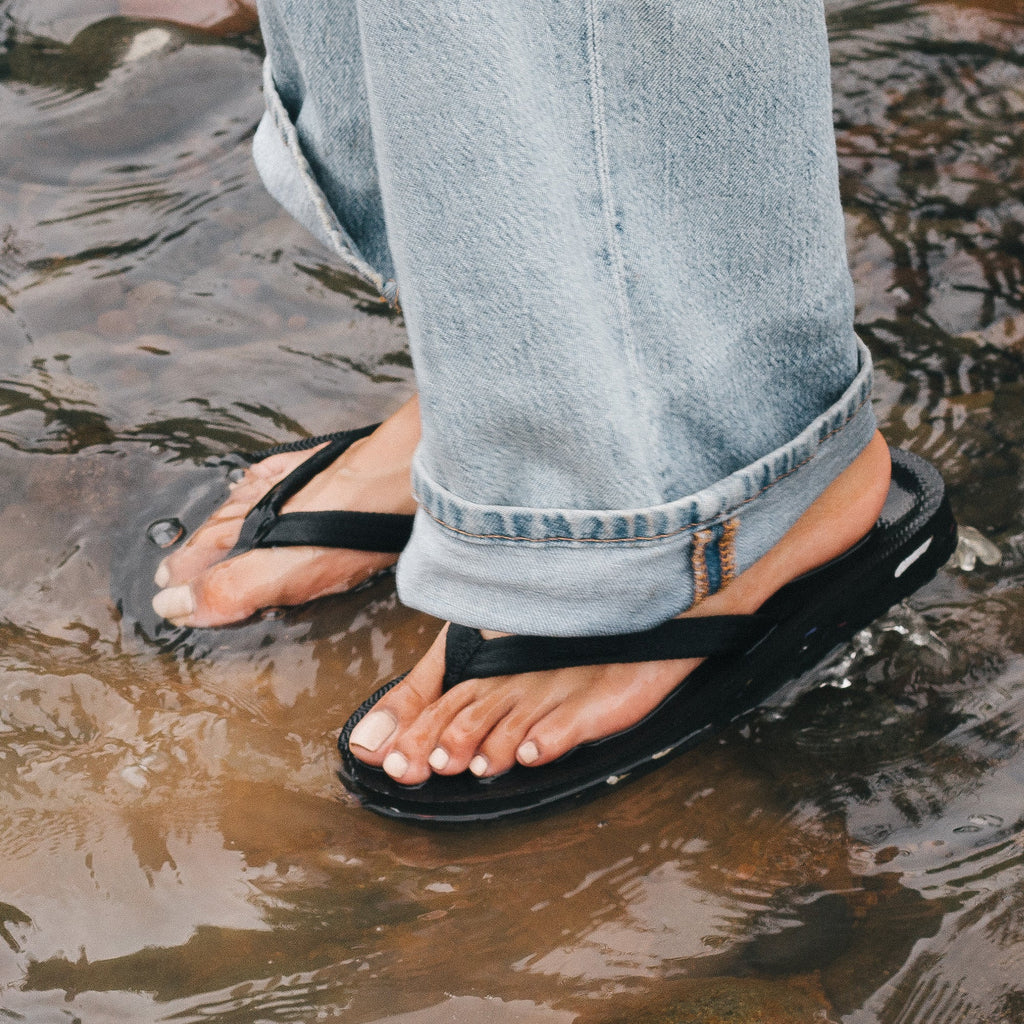 Women's Riversole Flip Flops Black