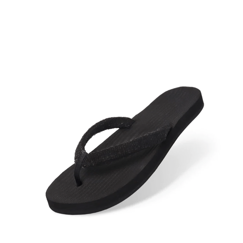 Women's Flip Flops Recycled Pable Straps - Ketapang/Black